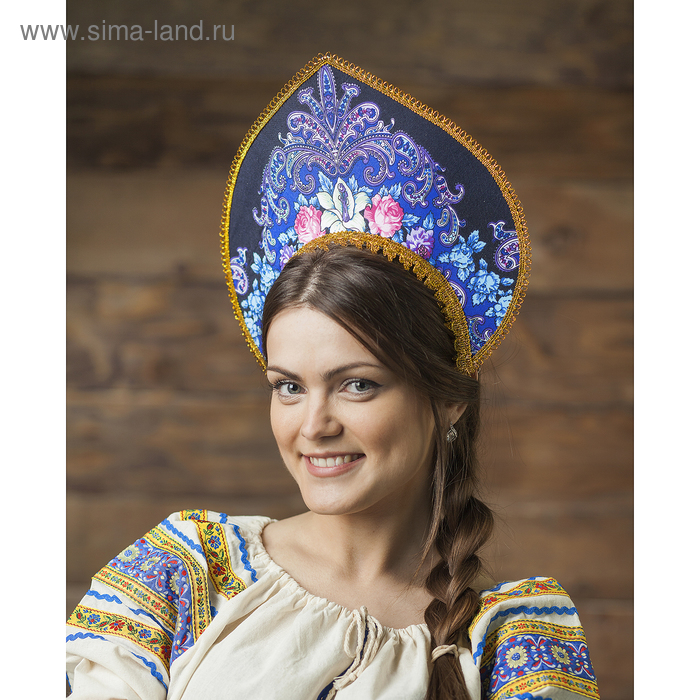 Кокошник «Восторг» на синем, МИКС
Кокошник «Восторг» на синем, МИКС