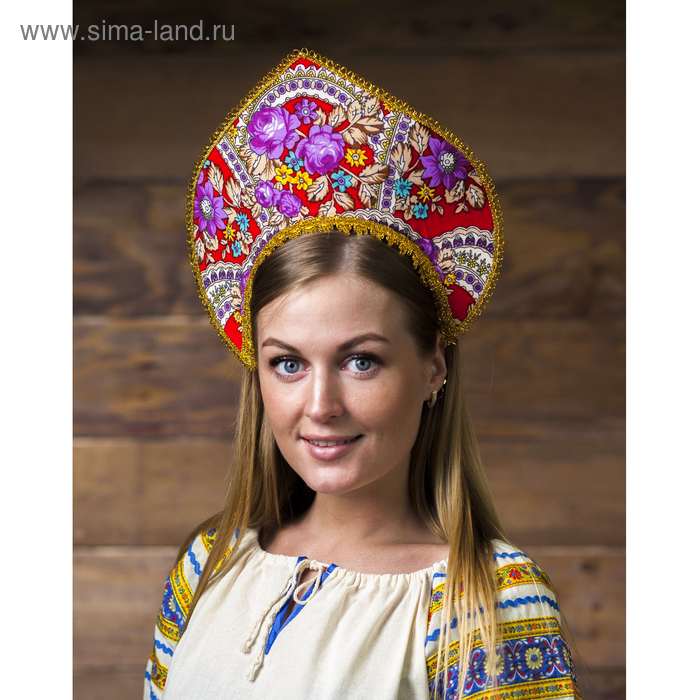 Кокошник «Восторг» на красном, МИКС
Кокошник «Восторг» на красном, МИКС