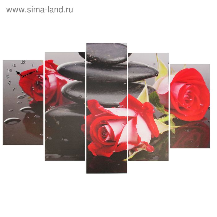 Часы настенные модульные «Красные розы на камнях», 80 × 140 см
Часы настенные модульные «Красные розы на камнях», 80 × 140 см