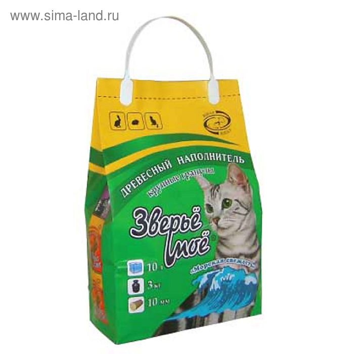Наполнитель древесный "Зверьё моё", морская свежесть,10 л
Наполнитель древесный "Зверьё моё", морская свежесть,10 л