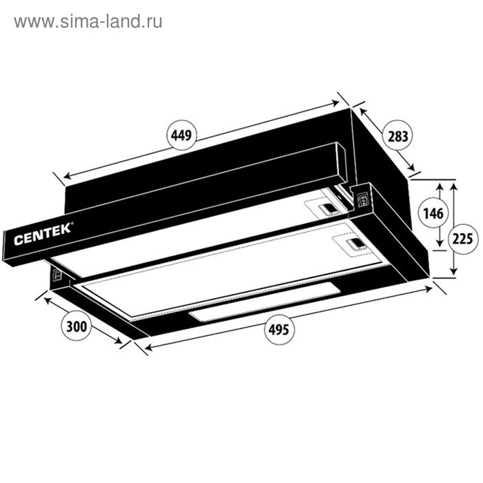 Вытяжка Centek CT-1840-50 SS, встраиваемая, 600 м3/ч, 2 скорости, 50 см, серебристая
Вытяжка Centek CT-1840-50 SS, встраиваемая, 600 м3/ч, 2 скорости, 50 см, серебристая