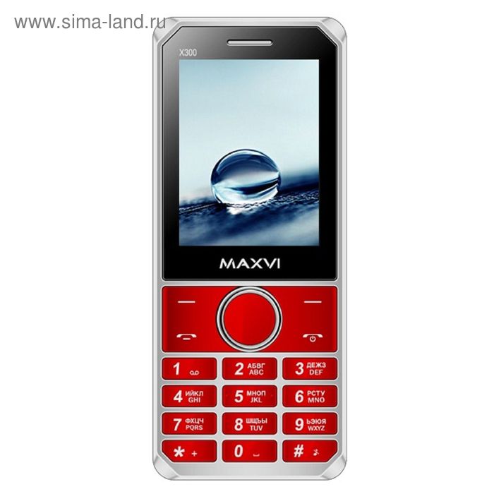 Сотовый телефон Maxvi X300, 2 sim, красный
Сотовый телефон Maxvi X300, 2 sim, красный