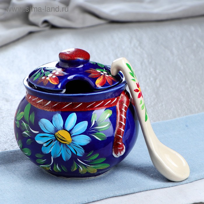 Сахарница с ложкой, кобальт, 0.5 л
Сахарница с ложкой, кобальт, 0.5 л