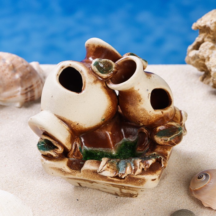 Декорация для аквариума "Амфоры на башне", 11х10х10 см, микс
Декорация для аквариума "Амфоры на башне", 11х10х10 см, микс