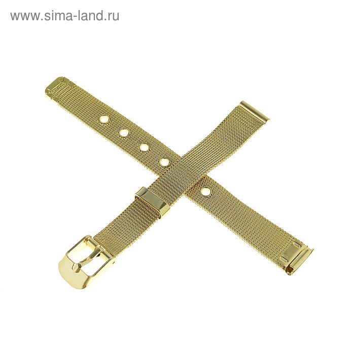 Ремешок для часов 12 мм, металл, протектор плетёнка, золотой, 18 см
Ремешок для часов 12 мм, металл, протектор плетёнка, золотой, 18 см