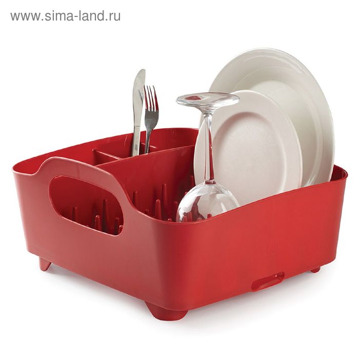 фото Сушилка для посуды tub, красная umbra