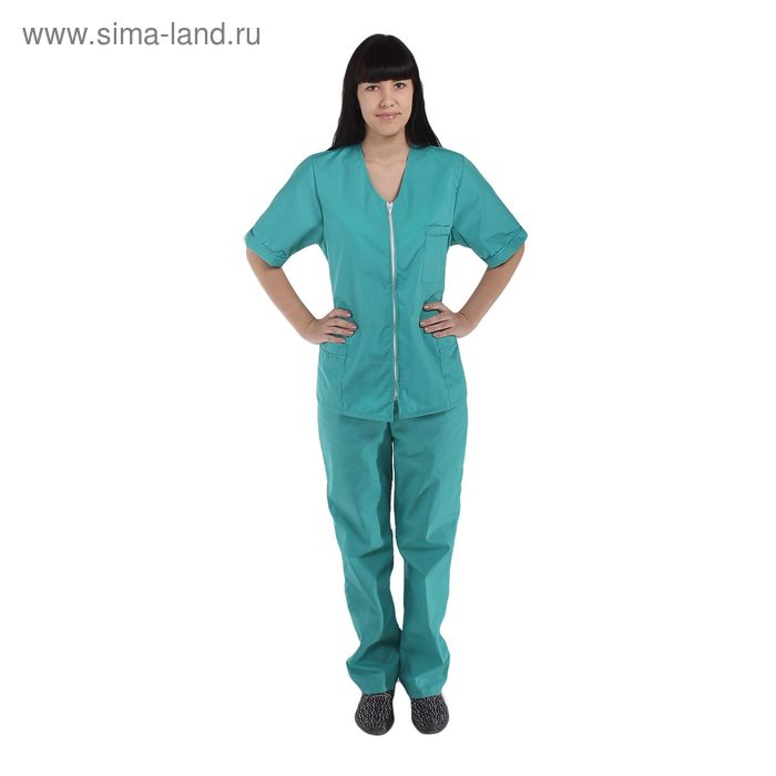 Костюм медицинский женский «Ксения», размер 44-46, рост 158-164 см, цвет бирюзовый
Костюм медицинский женский «Ксения», размер 44-46, рост 158-164 см, цвет бирюзовый