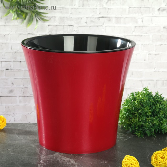 Кашпо для цветов со вставкой «Арте», 3,5 л, цвет красно-чёрный
Кашпо для цветов со вставкой «Арте», 3,5 л, цвет красно-чёрный