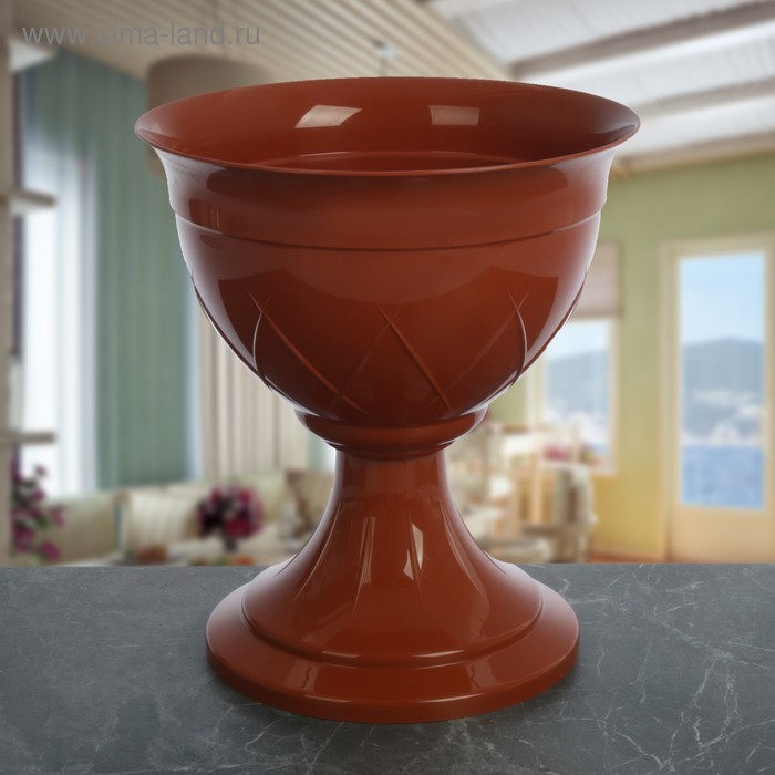 Вазон на ножке «Лилия», 9 л, цвет терракотовый
Вазон на ножке «Лилия», 9 л, цвет терракотовый