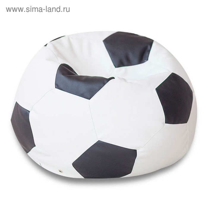 фото Кресло «мяч» бело-чёрный, экокожа dreambag