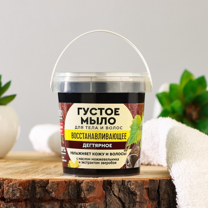 Густое мыло для волос и тела "Народные рецепты" восстанавливающее, дегтярное, банка, 155 мл 207310
Густое мыло для волос и тела "Народные рецепты" восстанавливающее, дегтярное, банка, 155 мл 207310