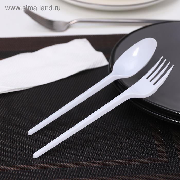 Набор одноразовых приборов «Мини», 3 предмета: вилка, столовая ложка, салфетка, цвет белый
Набор одноразовых приборов «Мини», 3 предмета: вилка, столовая ложка, салфетка, цвет белый