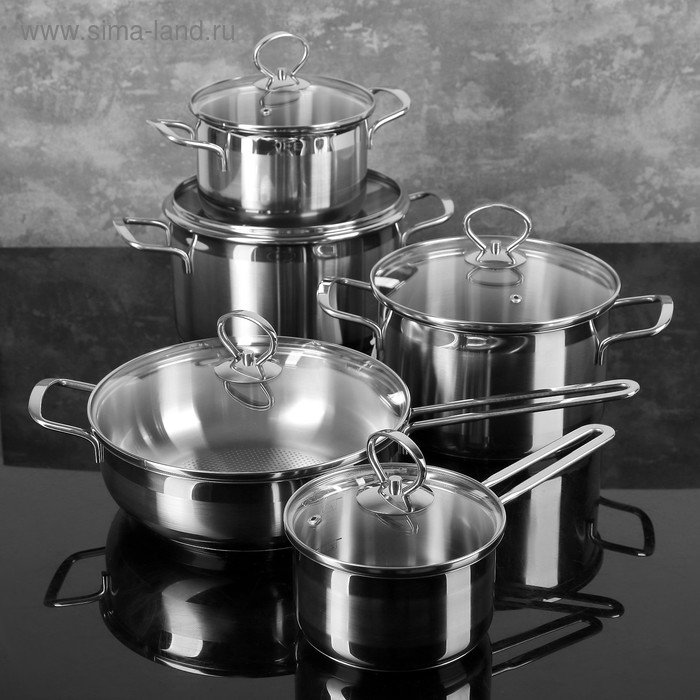 Набор посуды «Лотос. Классика», 5 предметов: кастрюли 1,8 л, 3 л, 4 л, ковш 1 л, сковорода 2,8 л, капсульное дно, стеклянные крышки
Набор посуды «Лотос. Классика», 5 предметов: кастрюли 1,8 л, 3 л, 4 л, ковш 1 л, сковорода 2,8 л, капсульное дно, стеклянные крышки