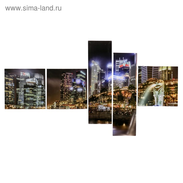 Картина модульная на подрамнике "Ночной город" 3- 34*34см, 2-20*70 см; 145х70
Картина модульная на подрамнике "Ночной город" 3- 34*34см, 2-20*70 см; 145х70