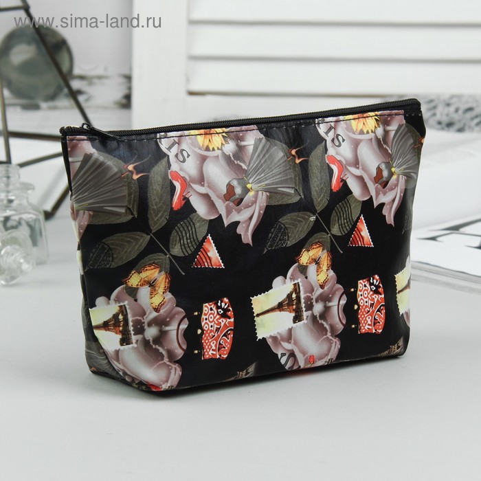 Косметичка простая, отдел на молнии, без подклада, цвет чёрный, «Города»
Косметичка простая, отдел на молнии, без подклада, цвет чёрный, «Города»