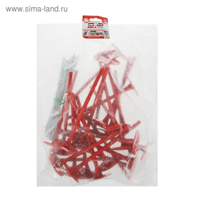 Дюбель для теплоизоляции с металлическим гвоздём, 10х200 мм, в пакете 25 шт.