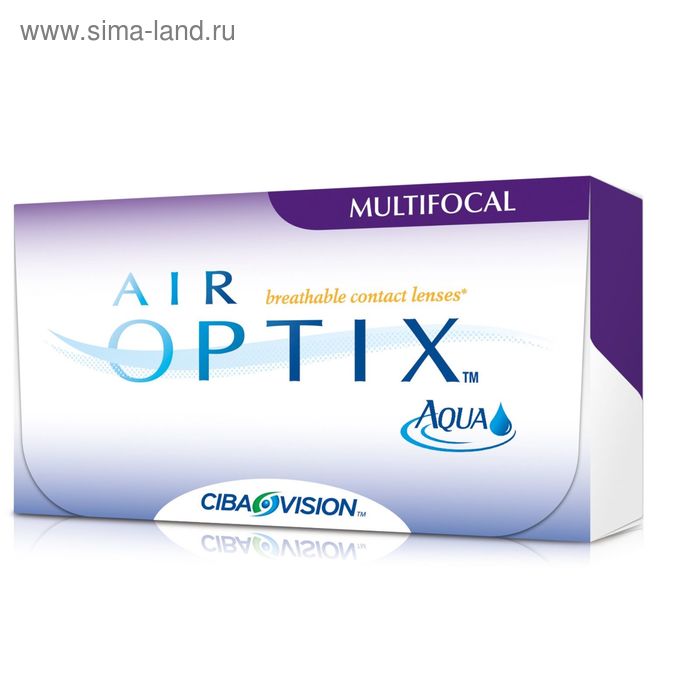 фото Контактные линзы air optix aqua multifocal, высокая, -4/8,6, в наборе 3 шт alcon