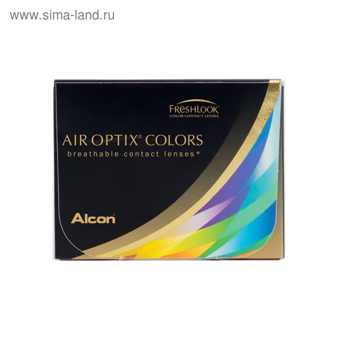 фото Цветные контактные линзы air optix aqua colors brilliant blue, 5,25/8,6 в наборе 2шт alcon