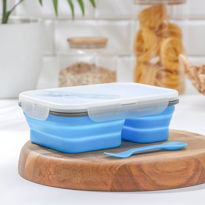 Контейнер складной из силикона, с крышкой, цвет МИКС
Контейнер складной из силикона, с крышкой, цвет МИКС