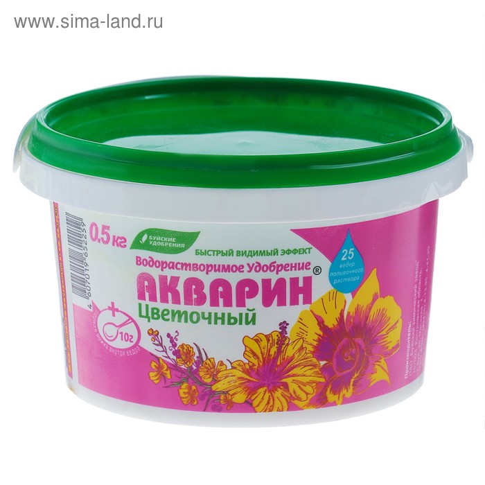 Удобрение водорастворимое минеральное "Акварин" цветочный, 0,5 кг
Удобрение водорастворимое минеральное "Акварин" цветочный, 0,5 кг