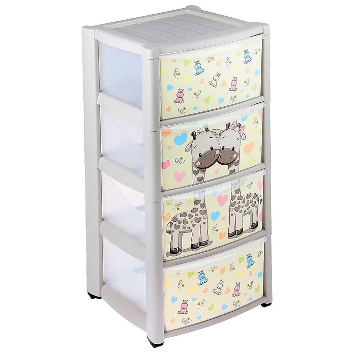 Комод детский на колесах с аппликацией, 4 ящика, цвет бежевый
Комод детский на колесах с аппликацией, 4 ящика, цвет бежевый