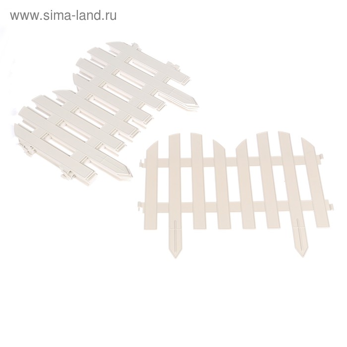 Ограждение декоративное, 28 × 300 см, 7 секций, пластик, белое
Ограждение декоративное, 28 × 300 см, 7 секций, пластик, белое
