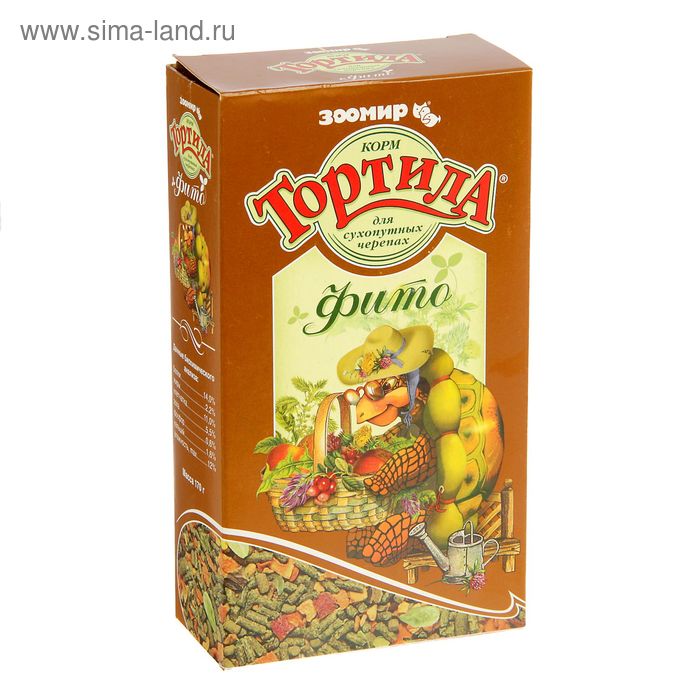 Корм "Тортила Фито" для сухопутных черепах, 170 г.
Корм "Тортила Фито" для сухопутных черепах, 170 г.