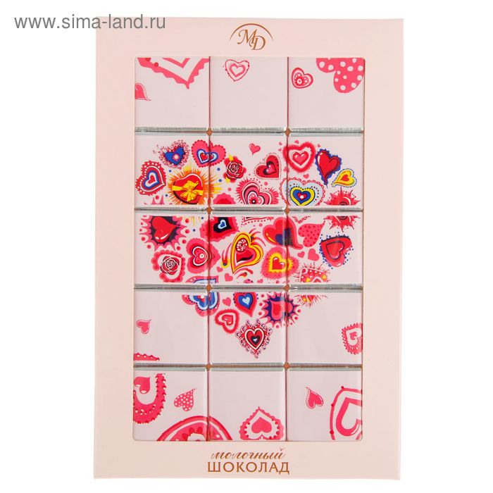 Набор "Сердечки" молочный шоколад, 75г
Набор "Сердечки" молочный шоколад, 75г