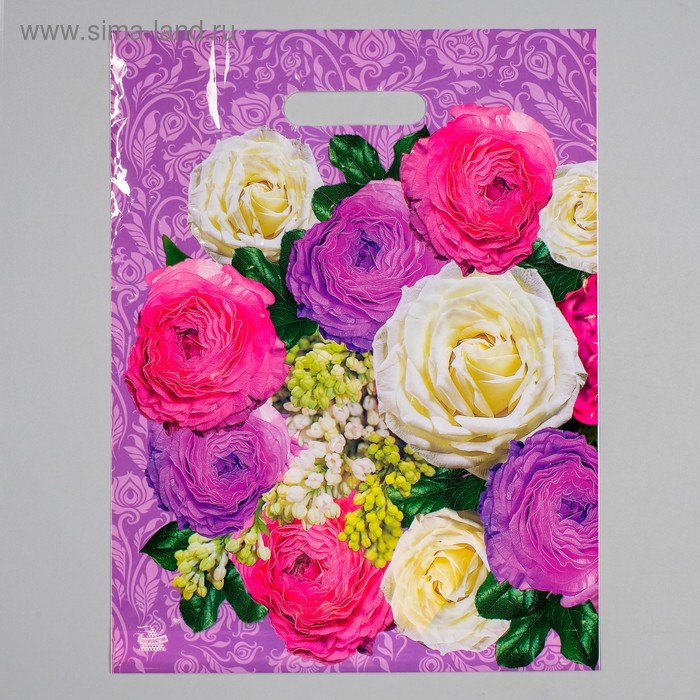 Пакет "Букет для нее", полиэтиленовый с вырубной ручкой, 31 х 40 см, 60 мкм
Пакет "Букет для нее", полиэтиленовый с вырубной ручкой, 31 х 40 см, 60 мкм