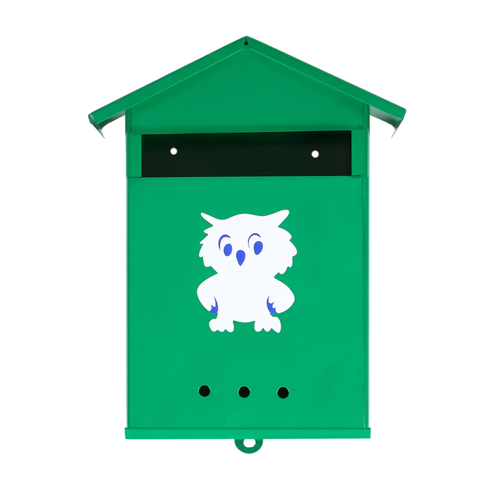 фото Ящик почтовый без замка (с петлёй), вертикальный, «домик», микс