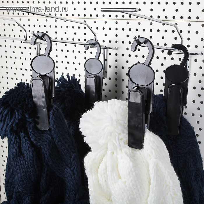 фото Крючок с прищепкой 4,3*2,5*15,5,, l=15.5, цвет чёрный