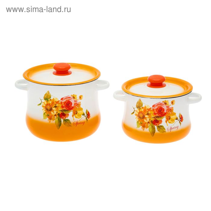 Набор кастрюль «Весна», 2 предмета: 4 л, 5,5 л
Набор кастрюль «Весна», 2 предмета: 4 л, 5,5 л