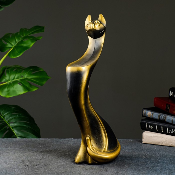 Фигура "Кошка Авангард" черное-золото 20х13х46см
Фигура "Кошка Авангард" черное-золото 20х13х46см