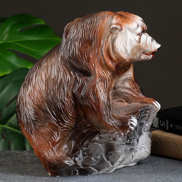 фото Копилка "медведь-хозяин тайги №2" коричневый, 23х10х27см хорошие сувениры
