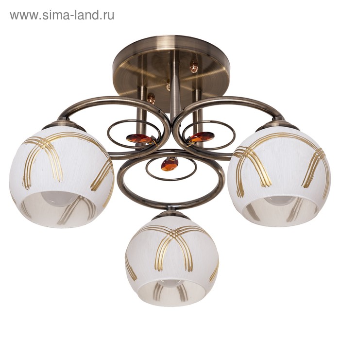 Люстра еврокаркас "Винтаж" 3х40Вт E27 античная бронза 44х44х26 см 
Люстра еврокаркас "Винтаж" 3х40Вт E27 античная бронза 44х44х26 см