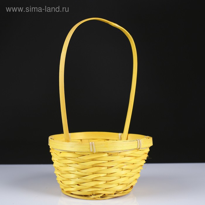 Корзина плетёная, бамбук, жёлтая, (цилиндр)
Корзина плетёная, бамбук, жёлтая, (цилиндр)