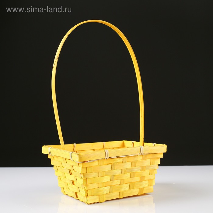 Корзина плетёная, бамбук, прямоугольная, жёлтая
Корзина плетёная, бамбук, прямоугольная, жёлтая