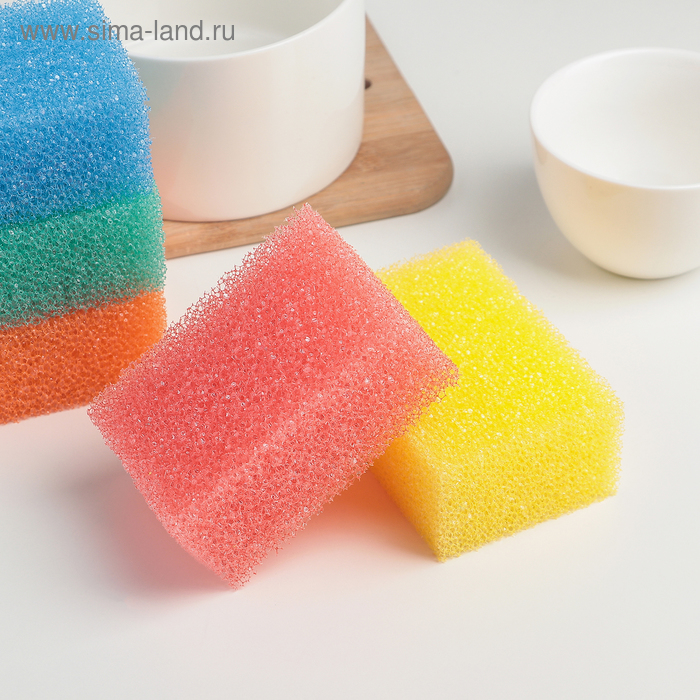 Набор губок кухонных для деликатных поверхностей и тефлоновой посуды, 10×6,5×4 см, 5 шт
Набор губок кухонных для деликатных поверхностей и тефлоновой посуды, 10×6,5×4 см, 5 шт