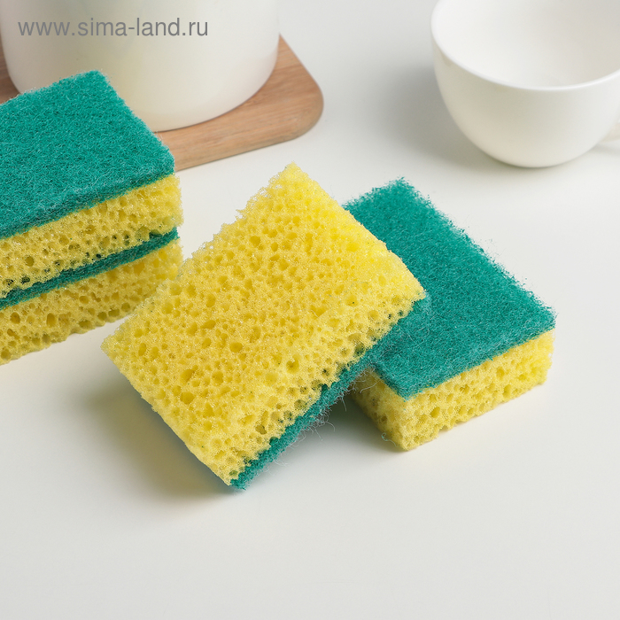 Набор губок кухонных «Коралл», 9,8×6,6×3 см, антибактериальные, 4 шт, цвет МИКС
Набор губок кухонных «Коралл», 9,8×6,6×3 см, антибактериальные, 4 шт, цвет МИКС