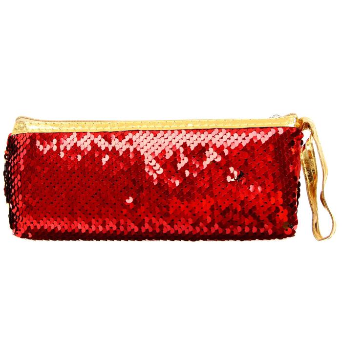 Пенал школьный "Пайетки" на молнии с ручкой, двухцветный, красный/золотистый
Пенал школьный "Пайетки" на молнии с ручкой, двухцветный, красный/золотистый