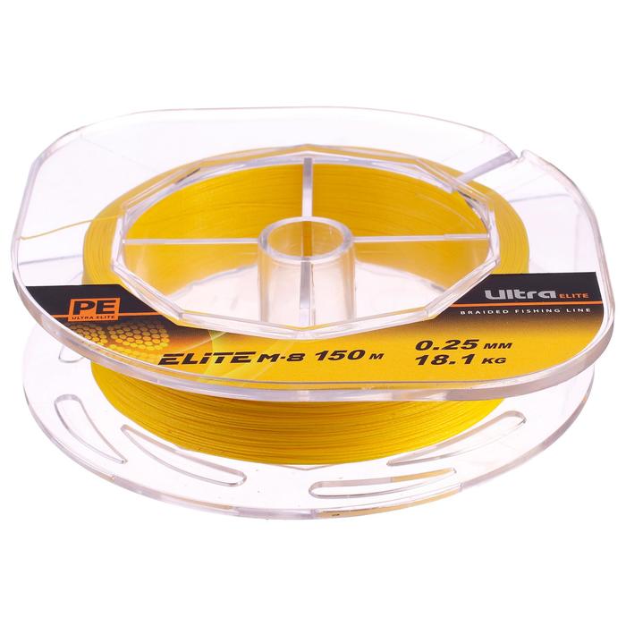 Леска плетёная Aqua Pe Ultra Elite M-8 Yellow, d=0,25 мм, 150 м, нагрузка 18,1 кг
Леска плетёная Aqua Pe Ultra Elite M-8 Yellow, d=0,25 мм, 150 м, нагрузка 18,1 кг