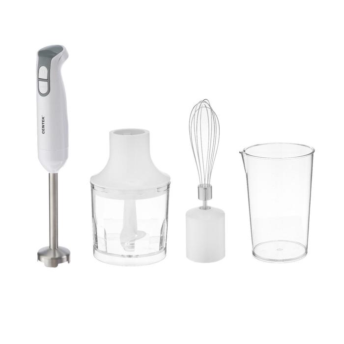 Блендер Centek CT-1336, погружной, 800 Вт, 0.3/0.6 л, 2 скорости, бело-серый
Блендер Centek CT-1336, погружной, 800 Вт, 0.3/0.6 л, 2 скорости, бело-серый