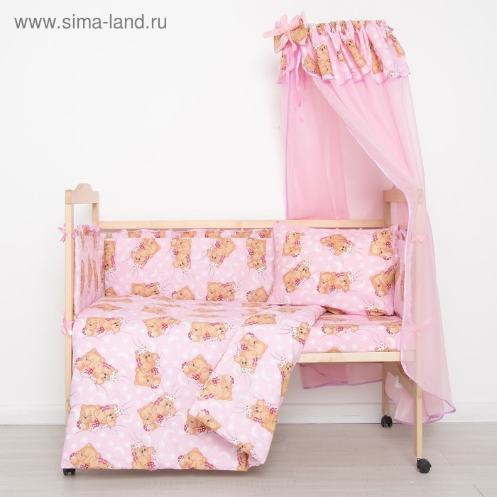 Комплект в кроватку "Спящие мишки" (7 предметов), цвет розовый 715/1
Комплект в кроватку "Спящие мишки" (7 предметов), цвет розовый 715/1