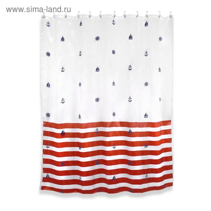 Штора для ванной комнаты Maritime red, ткань, 184 х 200 см
Штора для ванной комнаты Maritime red, ткань, 184 х 200 см