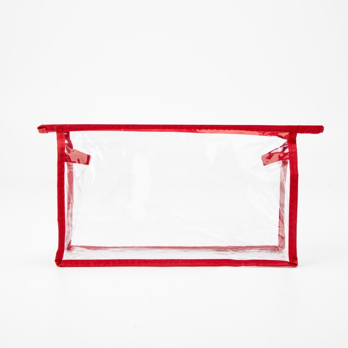 фото Косметичка на молнии, цвет красный