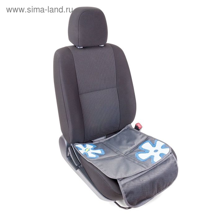 фото Защитная накидка "смешарики", под детское кресло, на сиденье, цвет серый/синий, sm/cov-010 gy/bl