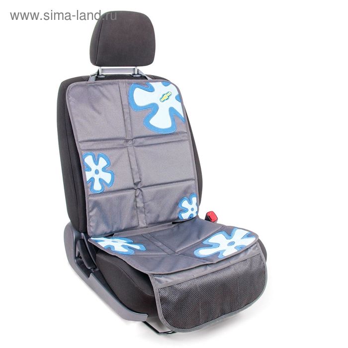 фото Защитная накидка "смешарики", под детское кресло, на спинку и сиденье,цвет серый/синий, sm/cov-020 gy/bl