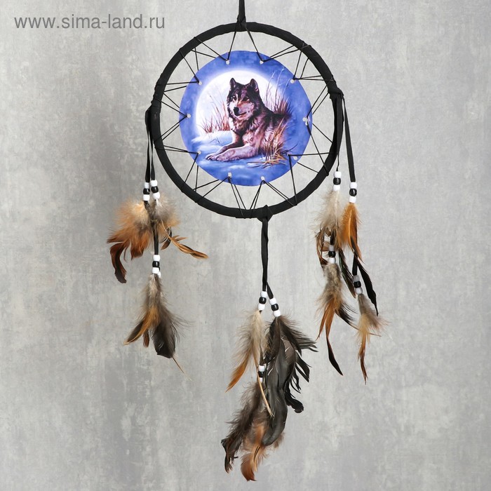 Ловец снов 182 "Волк на закате" круг d=20 см
Ловец снов 182 "Волк на закате" круг d=20 см