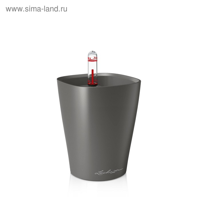 Кашпо с автополивом «Дельтини. Мини», цвет антрацит 
Кашпо с автополивом «Дельтини. Мини», цвет антрацит