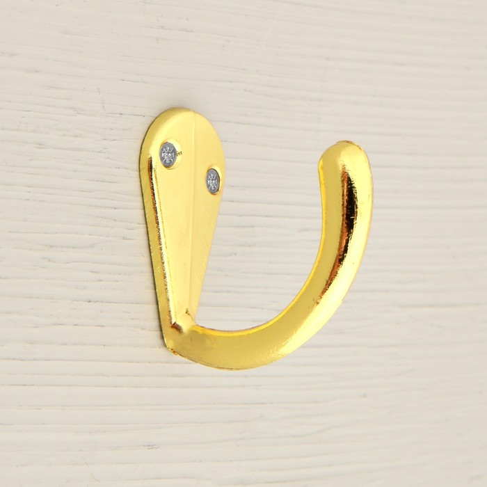 Крючок мебельный KM1003GP, однорожковый, цвет золото 
Крючок мебельный KM1003GP, однорожковый, цвет золото